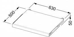 Dodatna izvlečna polica za naknadno montažo na stojala