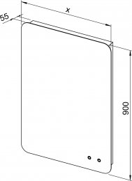 Specchio CHARM SLIM con retroilluminazione