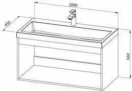 Base mobile BASIC 100 con lavabo*