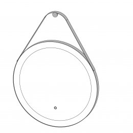 Specchio JAZZ con cornice e fascia nera