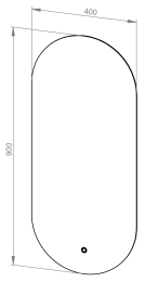 Specchio LYRA 40 con illuminazione ambientale LED e riscaldatore antiappannamento