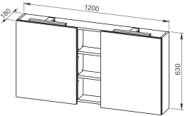 Mobile pensile MYRA 120 con specchio